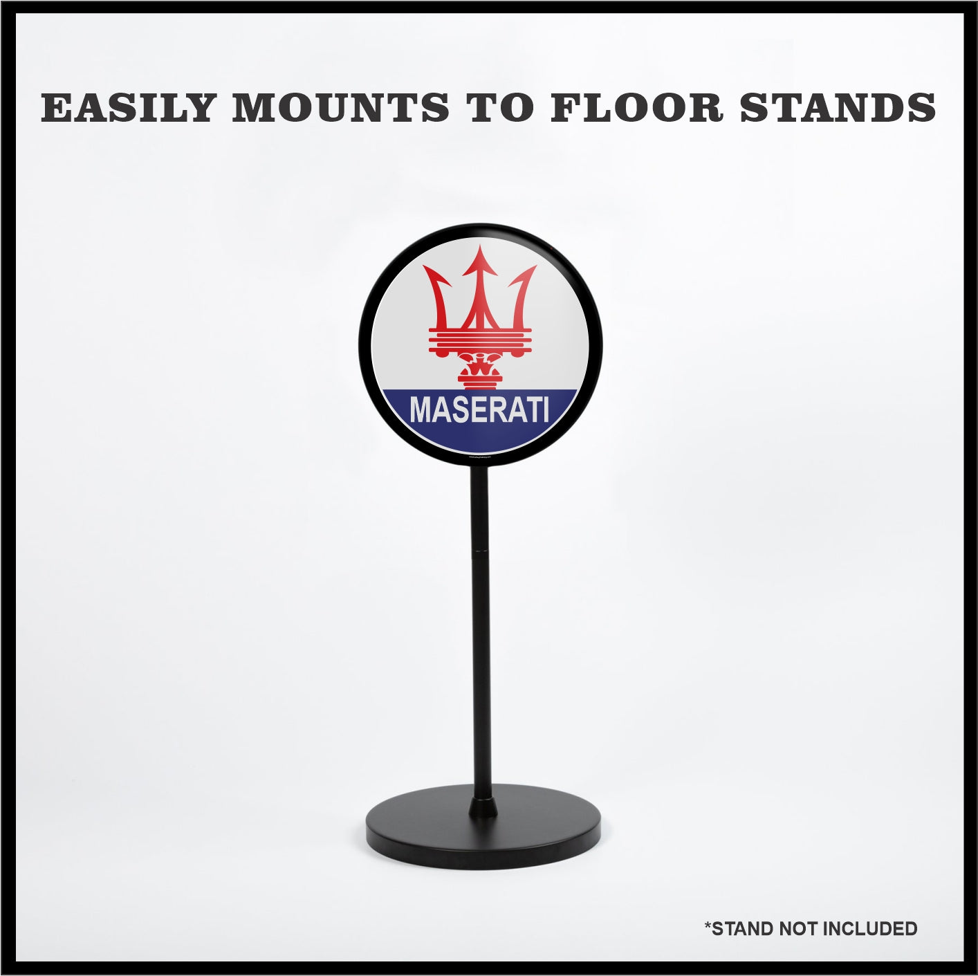 Maserati Round Metal Wall Sign