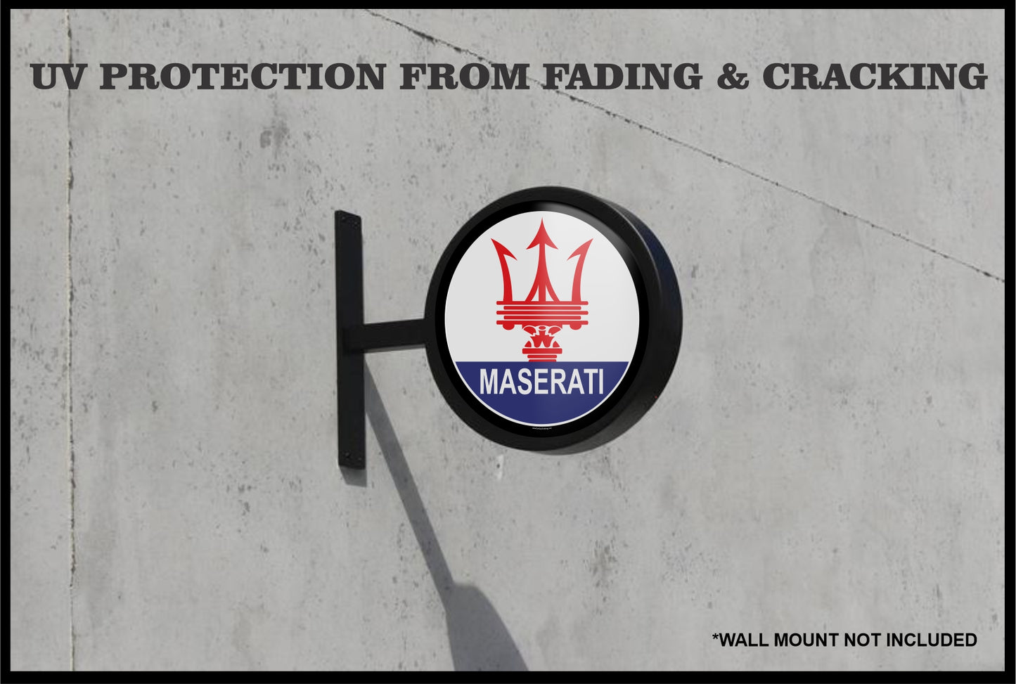 Maserati Round Metal Wall Sign