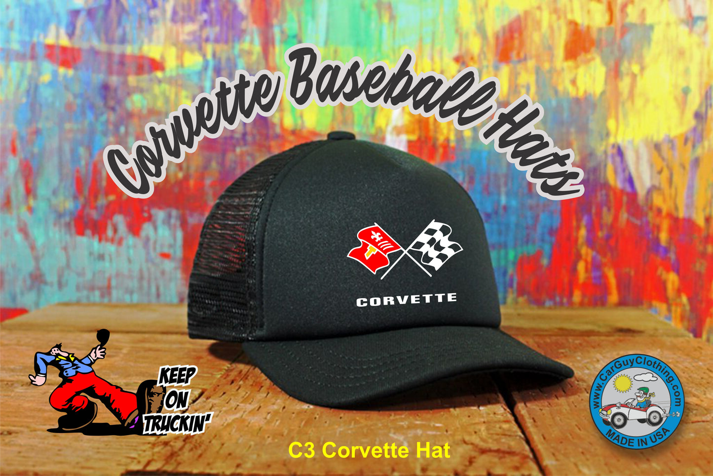 Corvette Adjustable Baseball Hats