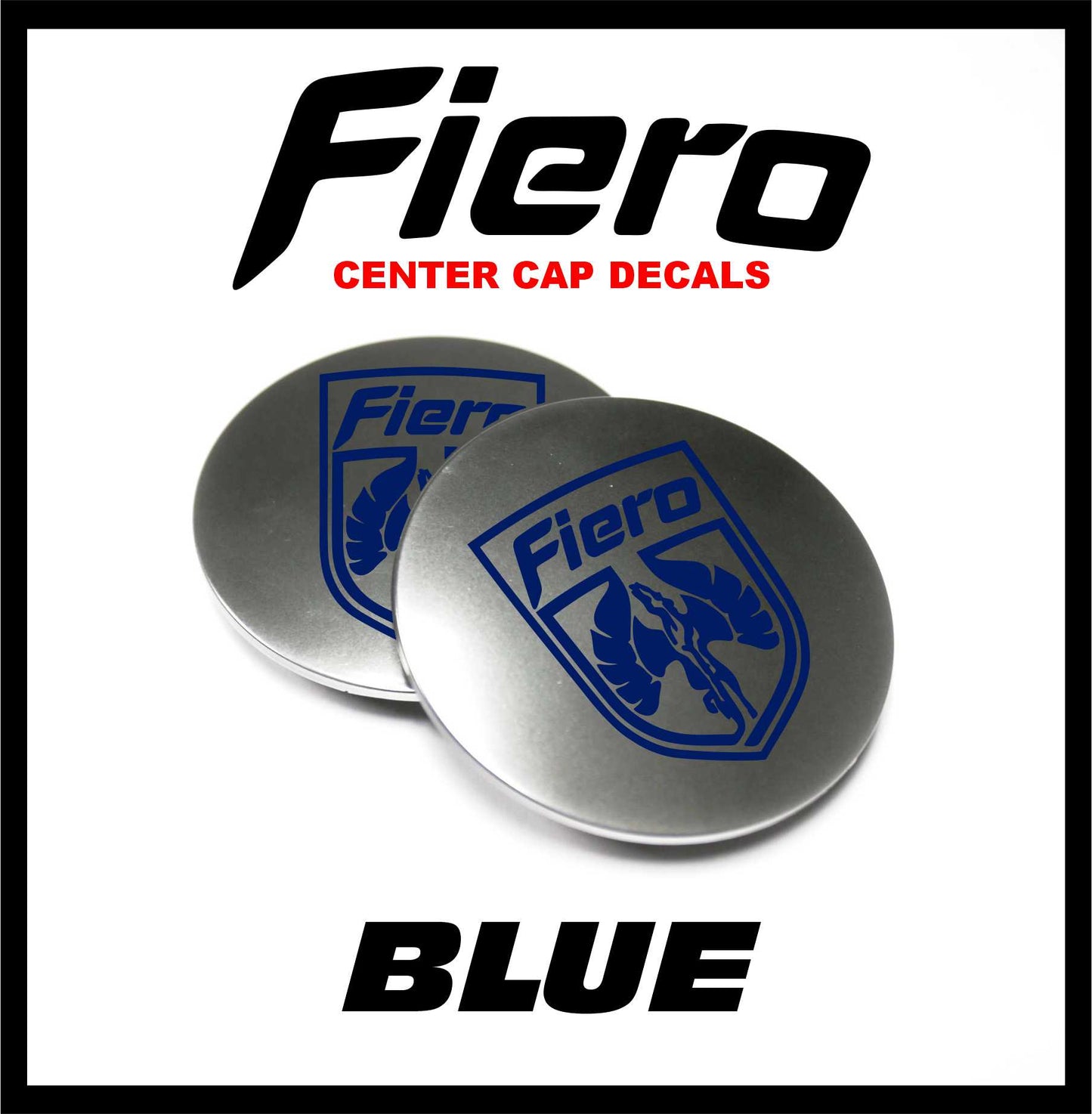 Pontiac, Fiero, GT, Replacement, Wheel, Center Cap, Logo, Decals