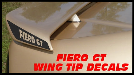 Pontiac Fiero GT Spoiler Wing Decals