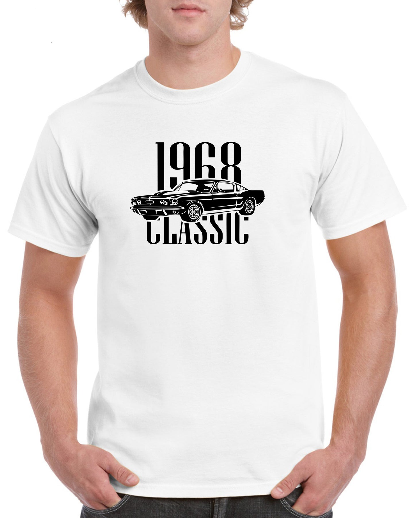 Classic, Muscle Car, 1967, 1968, Mustang, Cotton, T-Shirts