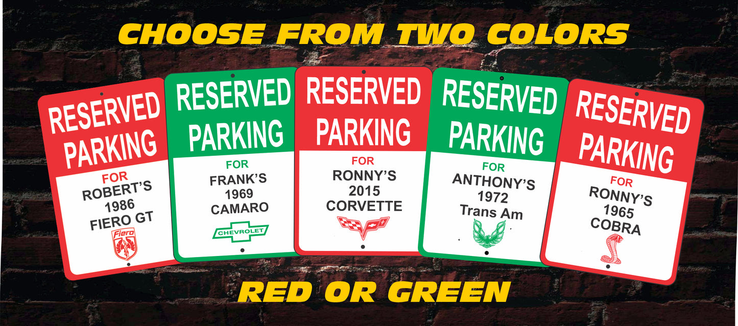 Personalized, Metal, Car, Garage, Parking Signs