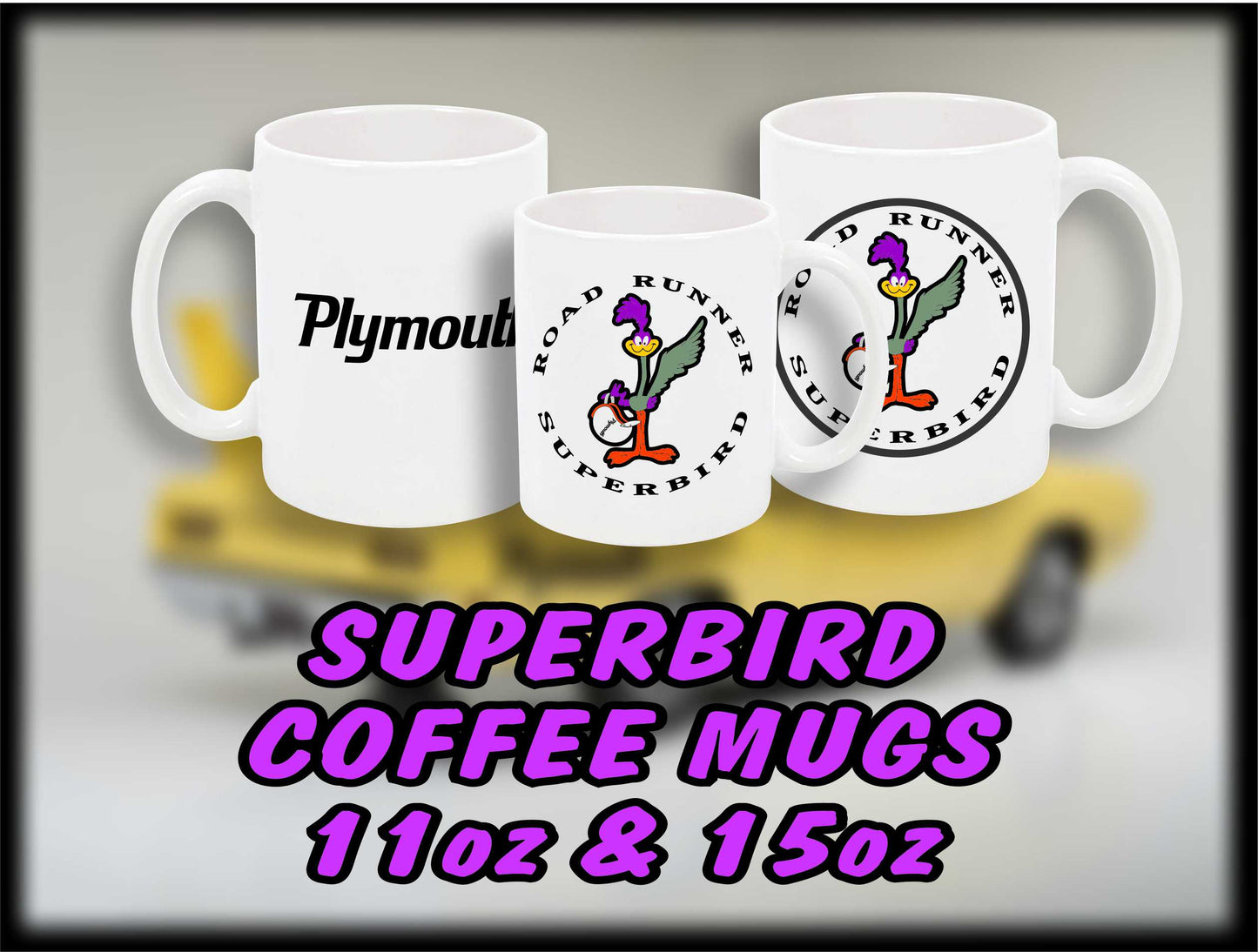 Plymouth Roadrunner Superbird Coffee Mugs