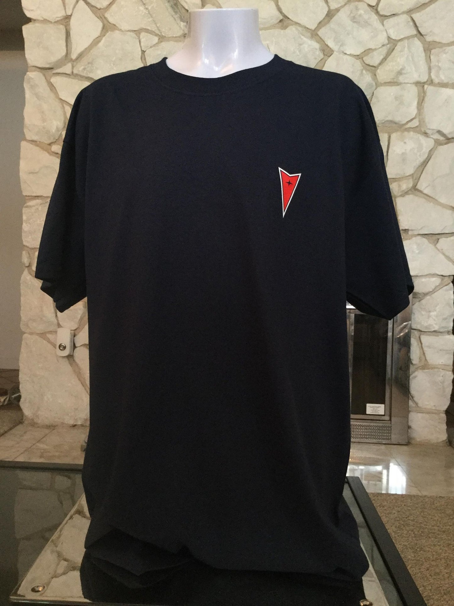 Pontiac, GM, US Flag, Black, Cotton, T-Shirt