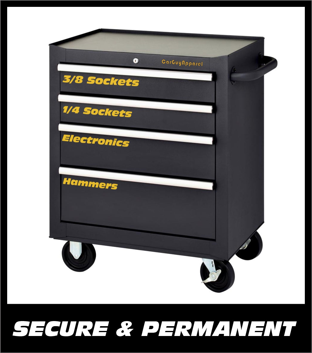 Custom Toolbox Draw Vinyl Decals - Set of 12