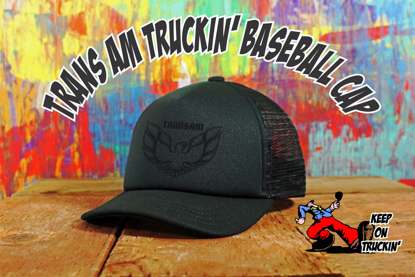 Pontiac Trans Am Firebird Adjustable Trucker Black Baseball Cap Hats