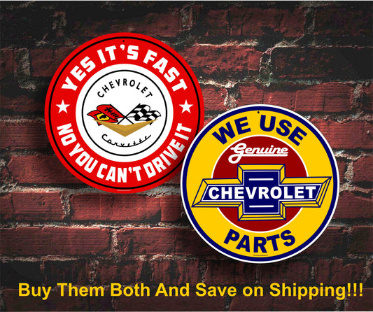 Chevrolet, Corvette, Metal, Vintage, Reproduction, Garage, Den, Office, Wall Sign