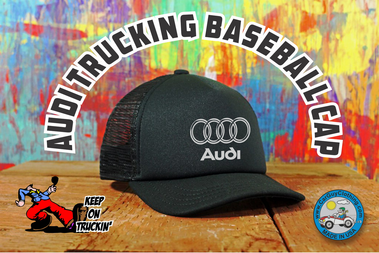 Audi Emblem Adjustable Black Baseball Hats