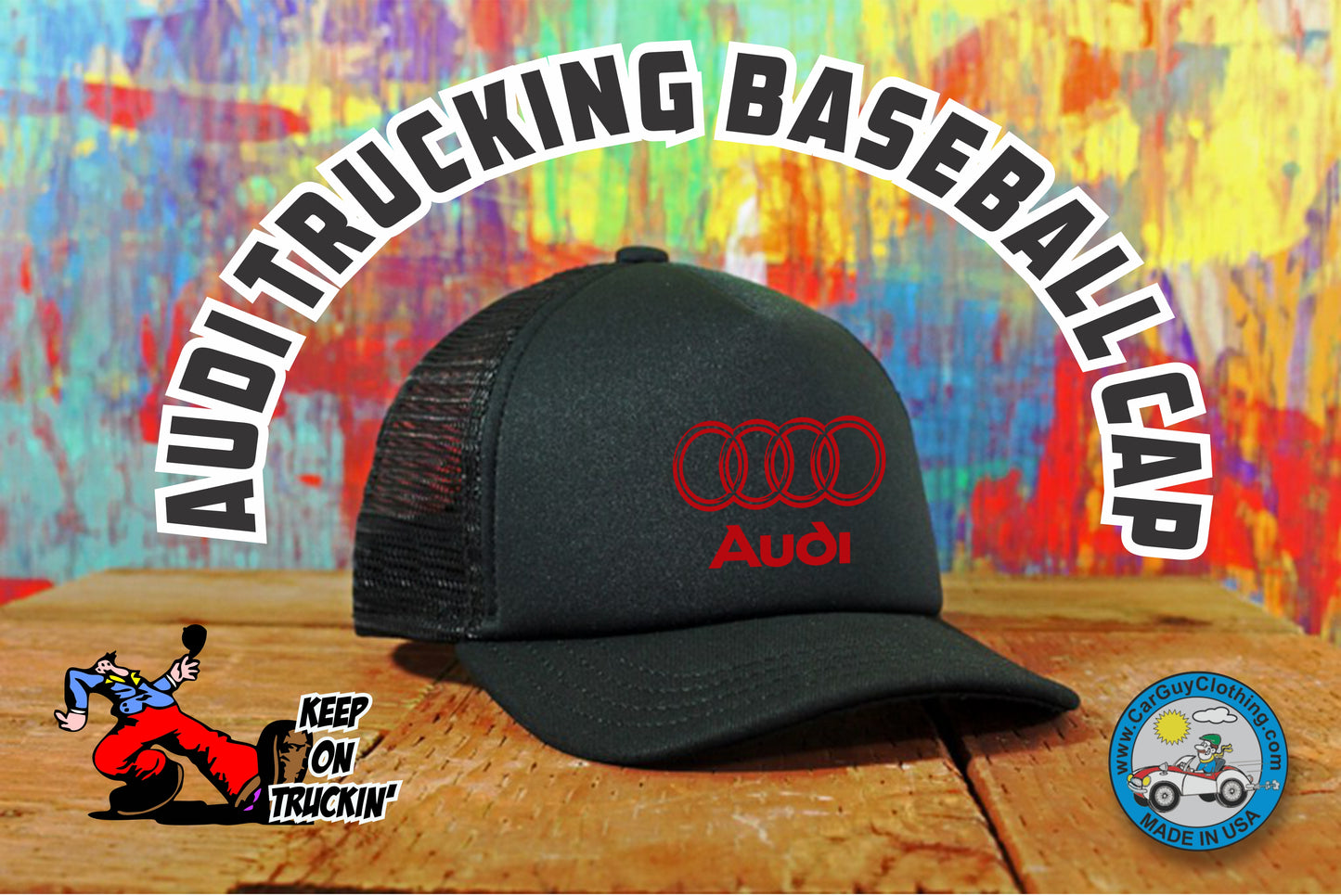 Audi Emblem Adjustable Black Baseball Hats