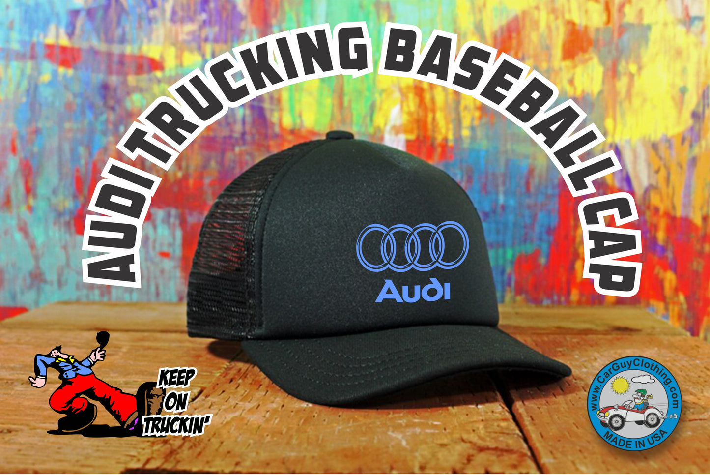 Audi Emblem Adjustable Black Baseball Hats