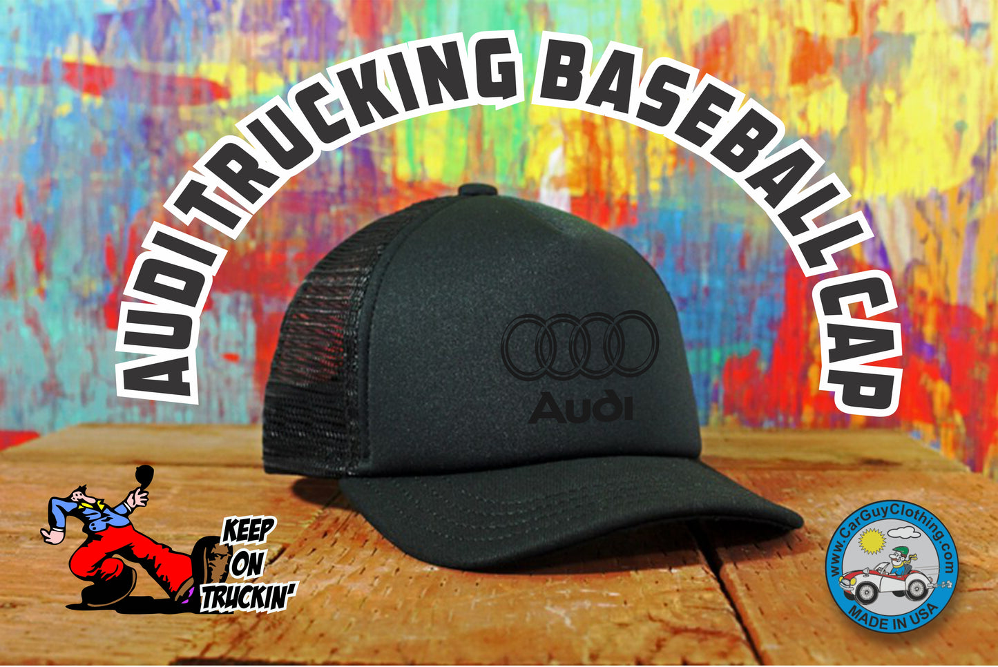 Audi Emblem Adjustable Black Baseball Hats