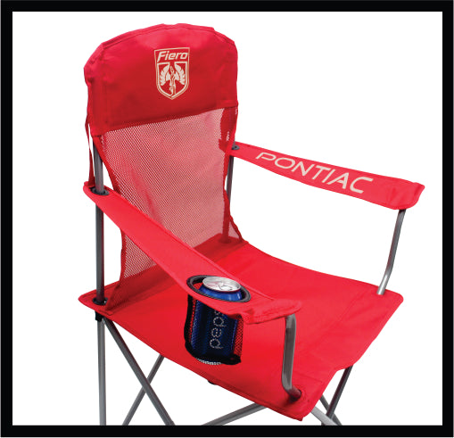 Pontiac Fiero Camping Folding Chair with Cup Holder CarGuy