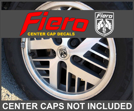 Pontiac, Fiero, GT, Replacement, Wheel, Center Cap, Logo, Decals