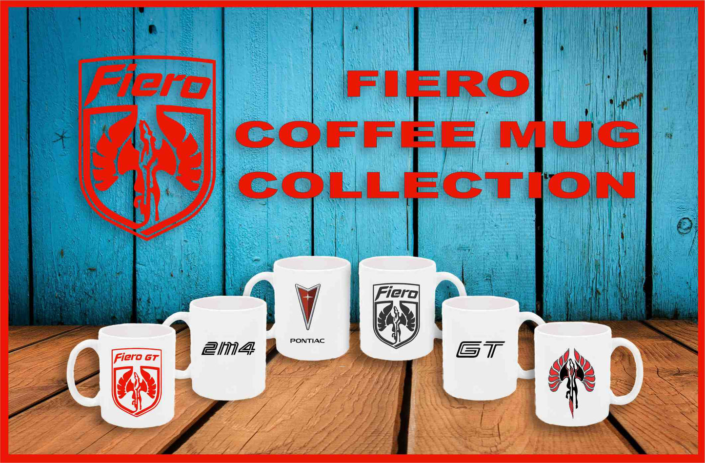Pontiac, Fiero, GT, Ceramic, 11oz, 15oz, Coffee Mug
