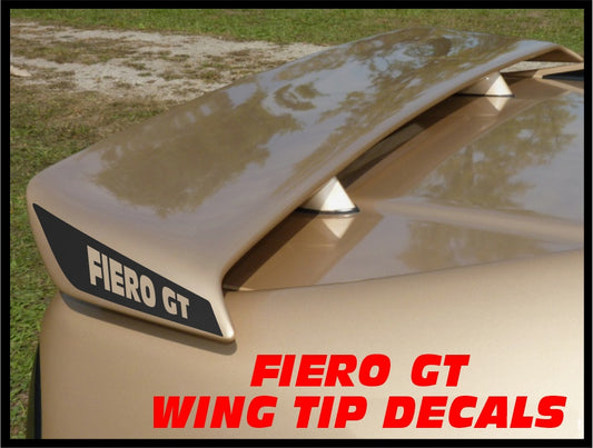 Pontiac Fiero GT Spoiler Wing Decals